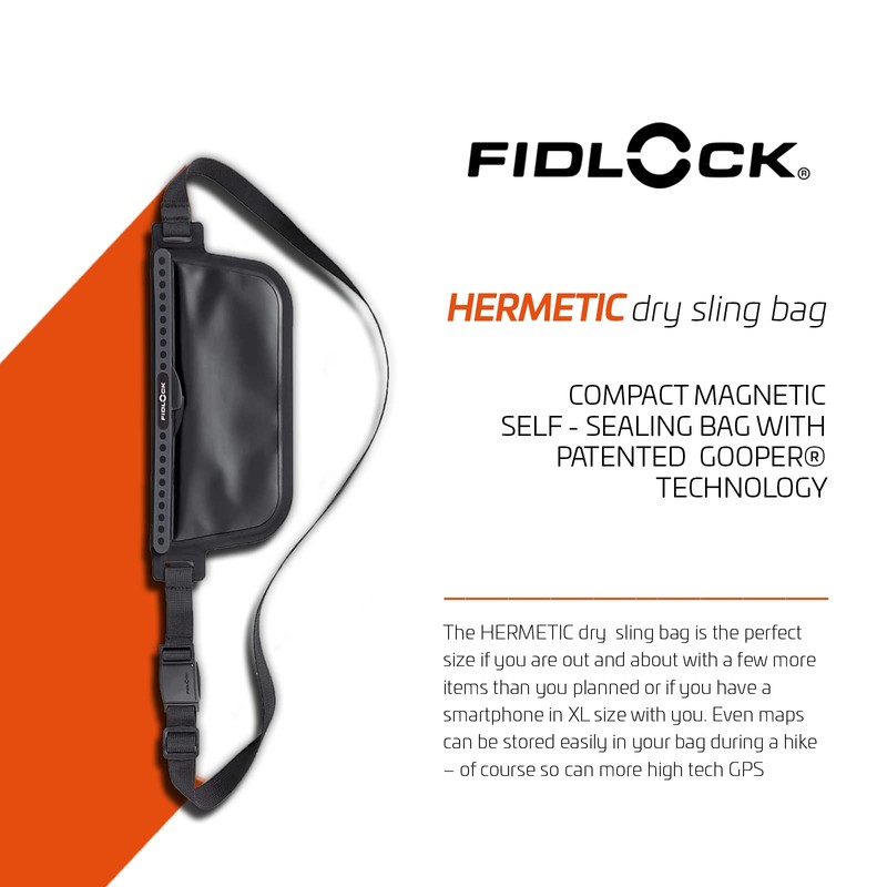 Fidlock Hermetic Sling Bag, Black/Black, Black/Black/Black