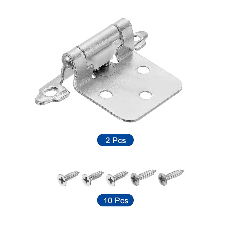 sourcing map Cabinet Kitchen Inset Hinges, 2Pcs 1/2" Overlay Semi-Concealed