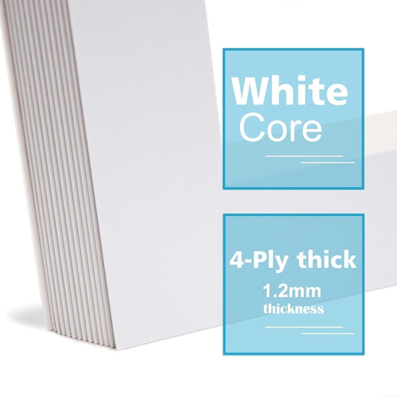 Egofine 8x10 White Picture Mats Pack of 6, Frame Mattes