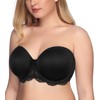 Exclare Women's Strapless Bra Full Coverage Plus Size Underwire Padded