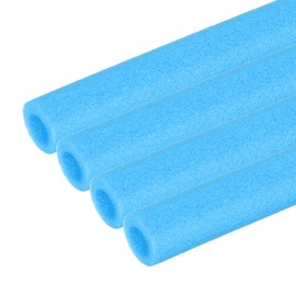 PATIKIL 4 Pcs Pipe Insulation Foam Tube, Pool Noodles Foam Tubing Covers 3/8" (10mm) ID x 3.3FT x 13/16" OD for Swimming Pool Handle Heat Preservation Protective Sleeve, Blue