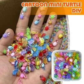 100Pcs Resin Turtle Moulds Set, Mini Animals for DIY Crafts, Dollhouse Miniatures, Garden Decor