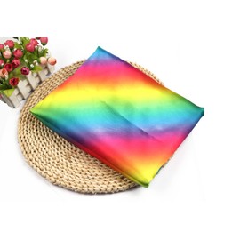 YYCRAFT Charmeuse Bridal Satin Fabric by The Yard 58 Inches Wide (Rainbow,2 Yards)