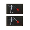 Antrix Patch of 2 Pack Black Beard Pirate Edward Military