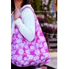 Kurochiku Japanese Pattern Shopping Eco Bag, Flower Housing Plum