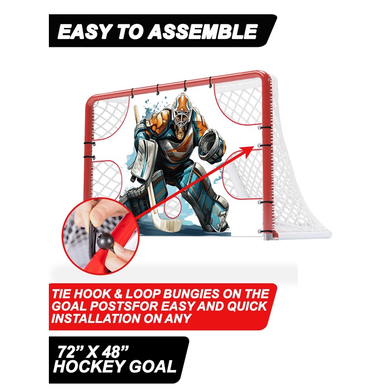kasifei 6' x 4' Hockey Net Goalie Target - Shooter