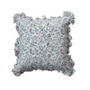 Creative Co-Op, Blue Square Floral Cotton Blend Pillow