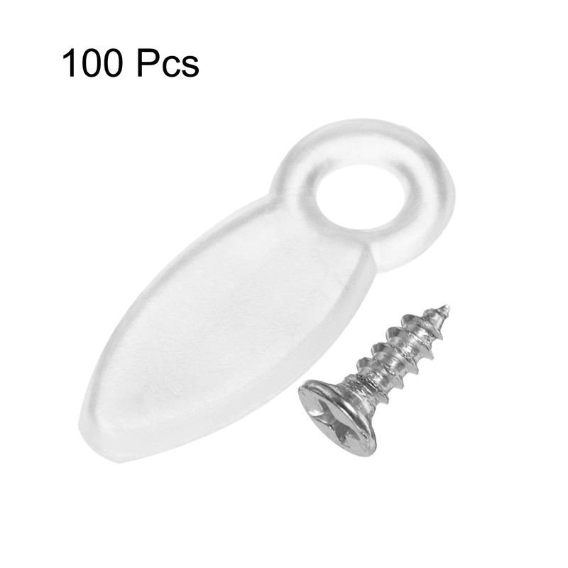 Sourcing Map 200Pcs Transparent White Picture Frame Backing Hardware Clip