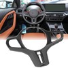 Car Steering Wheel Frame Cover Trim Sticker Decoration Carbon Fiber