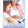 Pllieay Cross Stitch Beginner Kit for Kids 7-13, Includes 6