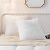 Uhamho Set of 2 Faux Fur Throw Pillow Covers Soft