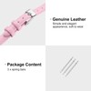 sourcing map Pink Genuine Leather Band 18mm Width, Flat Thin