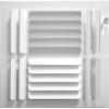 6"w x 6"h 4-Way Fixed Curved Blade AIR Supply Diffuser