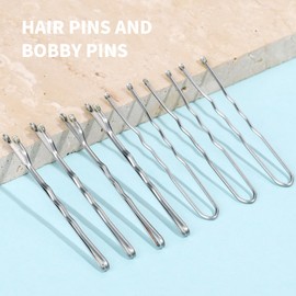 Teenitor Silver Bobby Pins for Gray Hair, Silver Hair Pins, 100Pcs Grey Bobby Pins for Gray Hair 2inch
