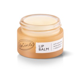 UPCIRCLE- Bálsamo labial UpCircle con aceite de semilla de cáñamo y manteca de karité, 15 ml, hidratante y voluminizador, rosa mosqueta y pomelo      