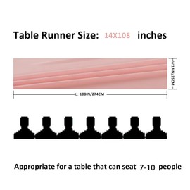 flohar 12Pack 9ft Chiffon Table Runner 14x108 Inch Sheer Romantic Table Runner for Wedding Birthday Party Bridal Shower Outdoor Decoration-Light Pink