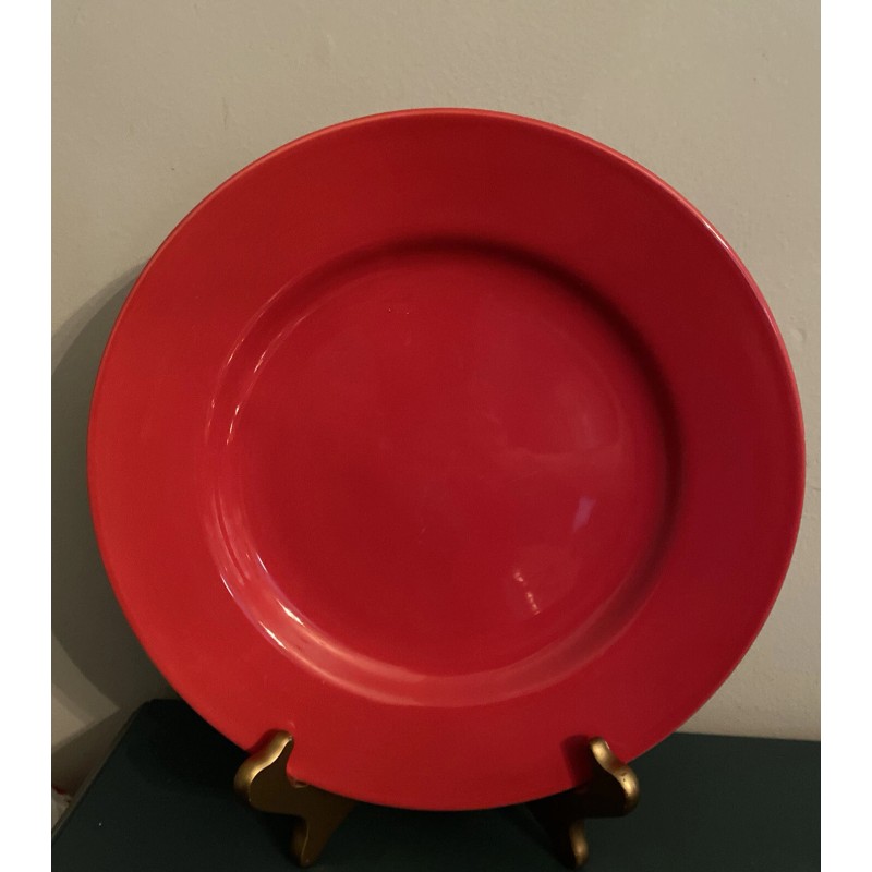 Mainstays Home Cherry Red Set of (4) 10” Luncheon Plates
