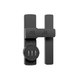 ETEKJOY Flip Latch Lock with Combination 90/180 Degree Sliding/Swinging Door Lock Latch Bolt for Gate Barn Garage Shed Window Cabinet 3-Digit Password Keyless (Black, 180 Degree)