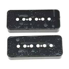 KAISH Set of 2 Black 50mm Pole Spacing P90 Guitar Pickup Covers Soapbar Pickup Cover for Les Paul