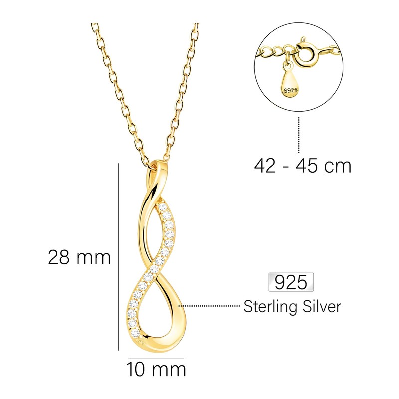 Sofia Milani - Women's Necklace 925 Silver with Zirconia Stones