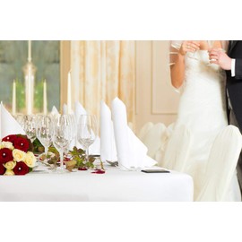 Ivory Taper Candles 12 Inch Tall Unscented Elegant Premium Quality Dripless Smokeless Hand-Dipped - Set of 12 - for Holiday Decoration Wedding Dinner Table Birthday Made in USA