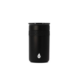 Elemental Tumbler 18/8 Stainless Steel Triple Wall Copper Insulation With Spill Resistant Ceramic Lid (black, 12 oz)
