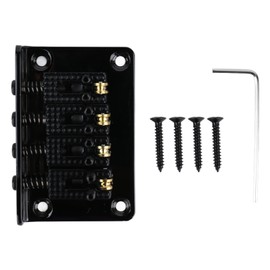 4 String Guitar Bridge Metal Enhanced Sound Stylish Electric Guitar Bridge Replacement Black