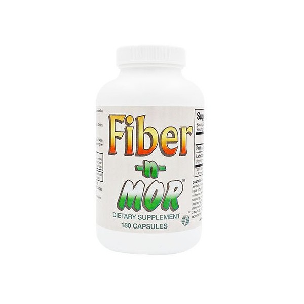 Fiber n Mor Digestive Supplement with Psyllium by Omnitrition 180 Capsules