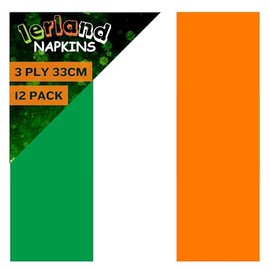 AKH® St Patrick's Day 3-Ply Napkins | Pack of 12 | 33cm x 33cm Green Shamrock Disposable Napkins | Irish Themed Party Tableware for St Paddy's Day Celebrations & Festive Gatherings