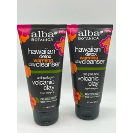 Alba Botanica Hawaiian Detox Warming Clay Facial Cleanser -  6 oz - (2-Tubes)