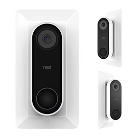 HOLACA Wall Plate Compatible with L35°/R35 °Wedge Nest Hello Video Doorbell, ABS Material Adjustment Mounting Wall Plate Wedge Kit