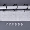 tooloflife 100 Pack White Plastic Curtain Hooks 2.8 by 1.2