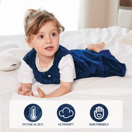 Baby Sleeping Bag with Feet, 1.5 Tog, Flannel, Unisex Baby Sleeping Bags, All Year Round Cartoon Baby Sleeping Bag with Legs, 80 cm / Baby Height 90-100 cm