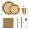 350 Pcs Gold Plastic Plates For Party, Gold Disposable Plates
