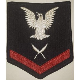 U.S. Navy -Petty Officer 3rd Class- 'YEOMAN' Large Chevron COLOR DRESS VTG NOS