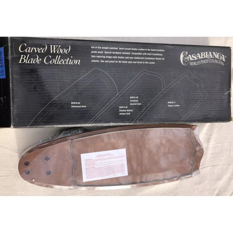 Casablanca SET OF 5 Casablanca Fan Hand-Carved Replacement Blades *READ*