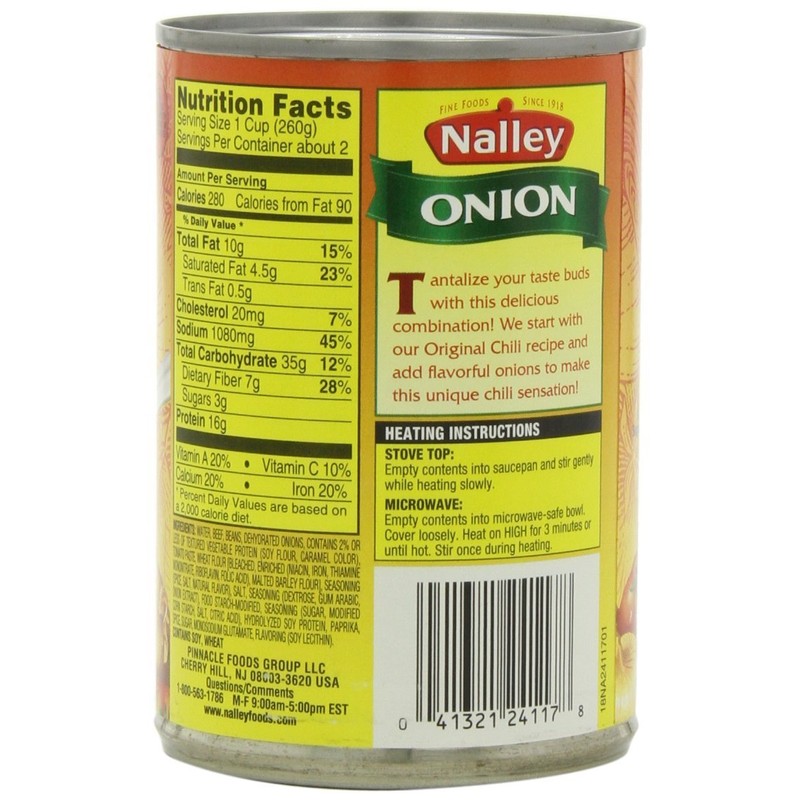Nalley Onion Chili Con Carne with Beans, 14-ounce Cans (Pack