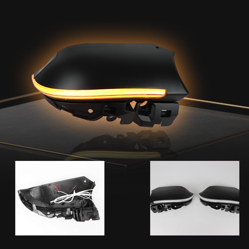 ZDEERAOTO LED Rear Side Mirror Light DRL Amber Sequential Turn