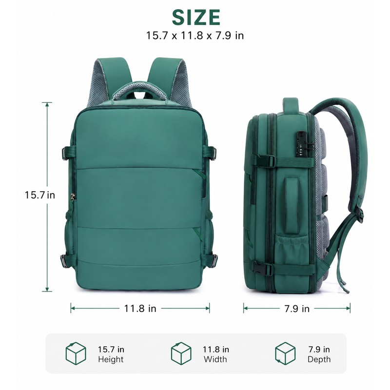Travel Boarding Backpack for Short Trips - Lightweight and Space-Saving