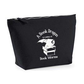 Hippowarehouse A Book Dragon in a World of Book Worms Printed Make up Cosmetic wash Bag 18x19x9cm