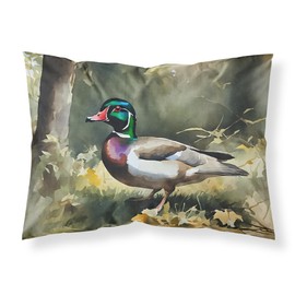 Caroline's Treasures DAC3282PILLOWCASE Wood Duck Standard Pillowcase Lightweight Super Soft Easy Care Decorative Artwork Pillowcase, Standard