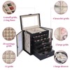 ASINGYER Jewelry Box for Women, 6 Layer Lockable Large Jewelry