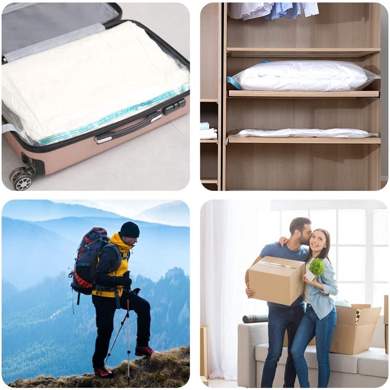Vacuum Clothes Storage Bags with Zip and Pump, Large Storage