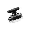 Barrow G1/4" Mini Valve with ABS Handle, Silver Shiny