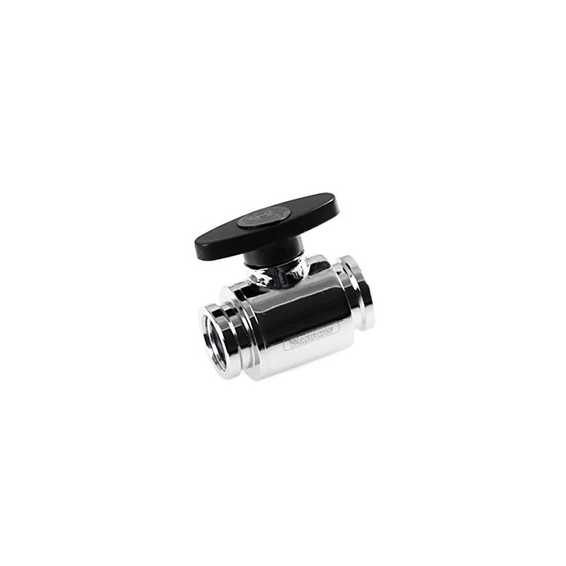 Barrow G1/4" Mini Valve with ABS Handle, Silver Shiny