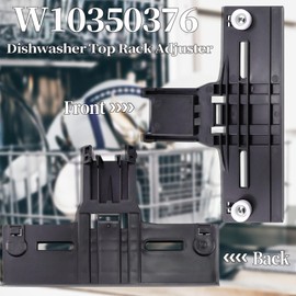 Upgraded W10350376 Dishwasher Top RackAdjuster Part Repair Kit (10pcs) with W10195840 & W10195839 & W10250160& W10508950 Upper Parts Replacement for Whirlpool Kenmore Dishwasher