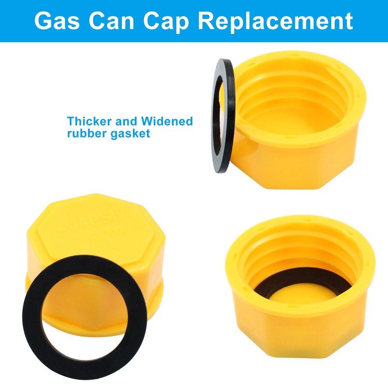 Moicstiy 3 Pcs 5 Gallon Gas Can Cap, Plastic Coarse