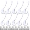 Ibosins 10 Pack Heavy Duty Dual Coat Hooks Wall Mounted