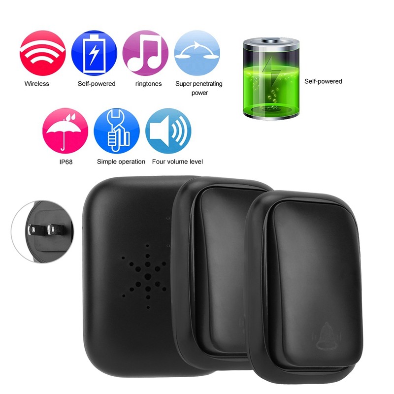 SelF Generating Power Wireless Smart Doorbell Waterproof Door Bell (2