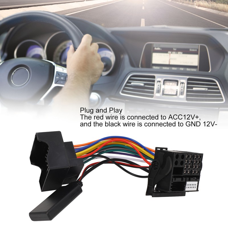Bluetooth 5.0 Radio Aux Cable 16 Pin Replacement for W169